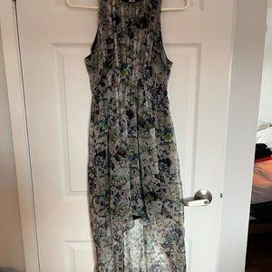 Zara - sleeveless floral low/high dress (Size S)
